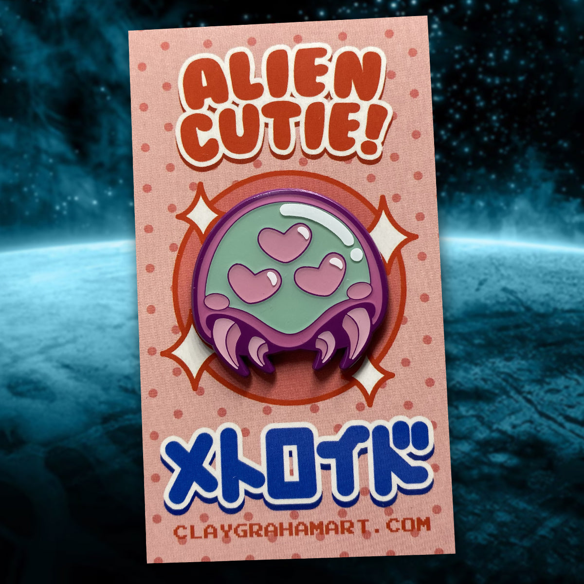 Alien Cutie 1.25" Soft Enamel Pin