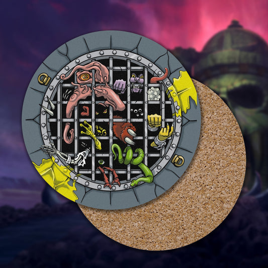 Dwell of Souls premium corkback coaster