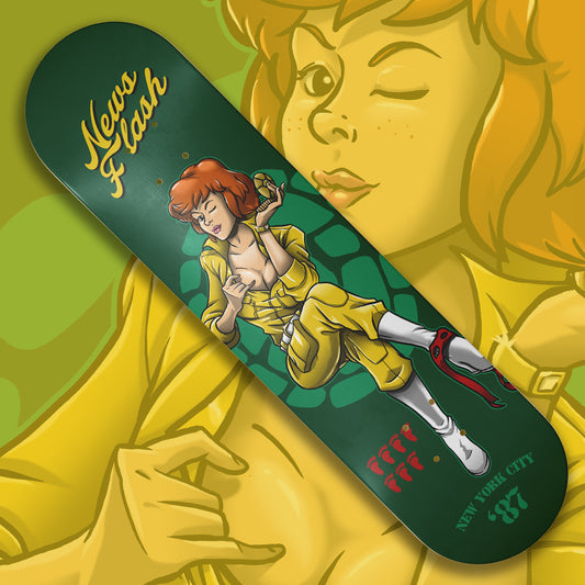 News Flash skate deck