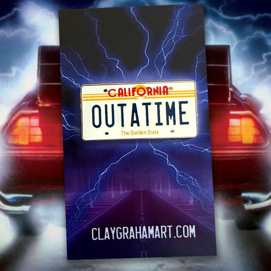 OUTATIME Plate 1.5" Hard Enamel Pin