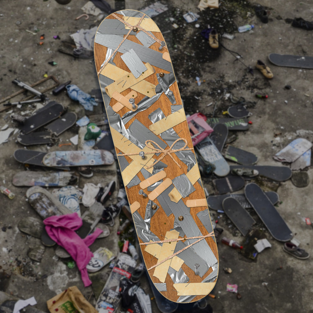 All Patched Up skate deck