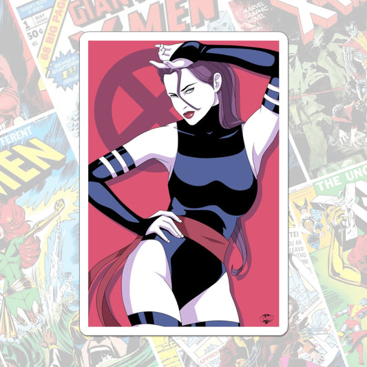 Psylocke'd In vinyl sticker