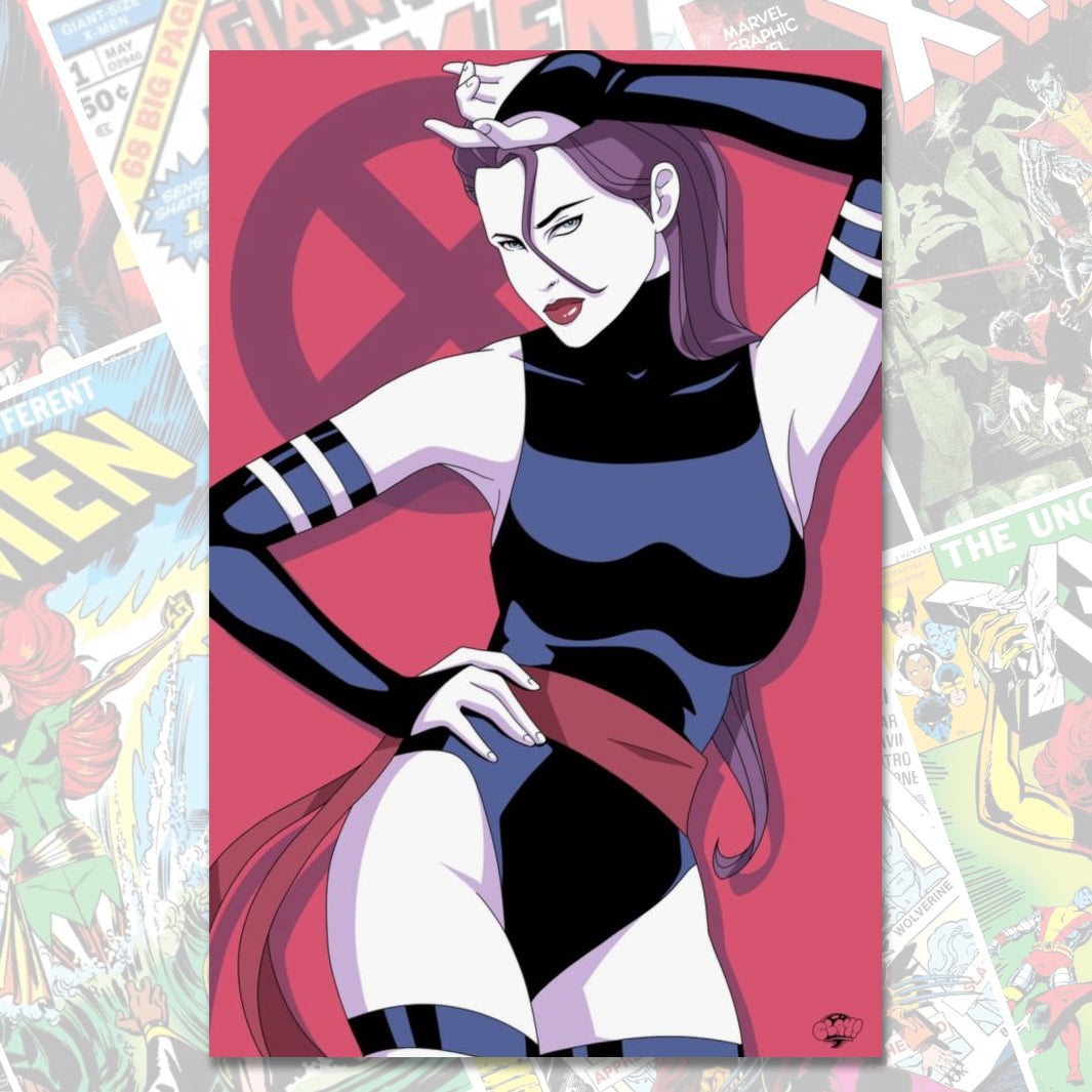 Psylocke'd In matte poster