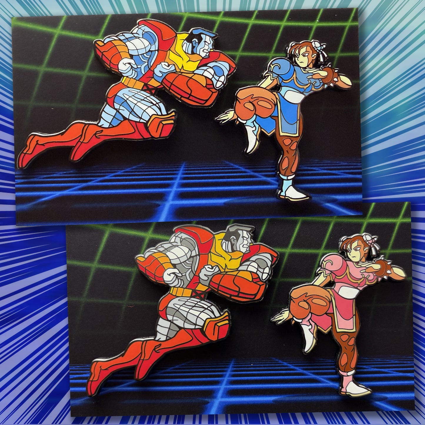 MvC2 ROUND 4 SET 2 hard enamel pin set