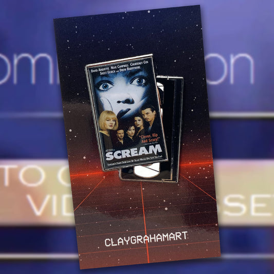 Now Available On VHS 1.75" hard enamel / digital offset pin