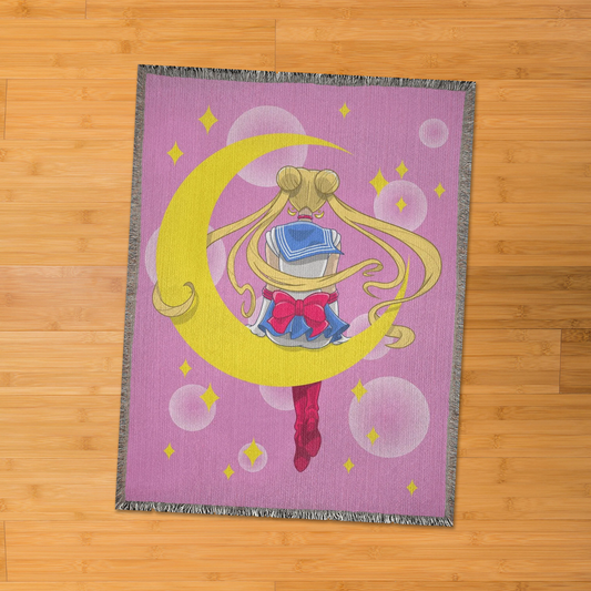 Sitter Moon 60" x 80" woven blanket
