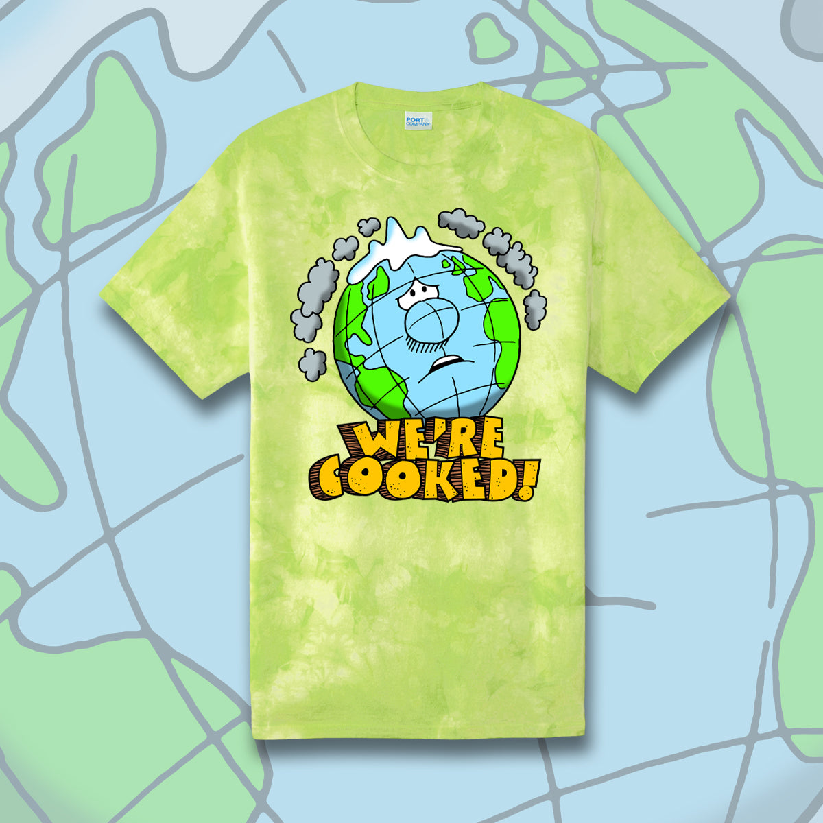 We're Cooked tie-dye t-shirt