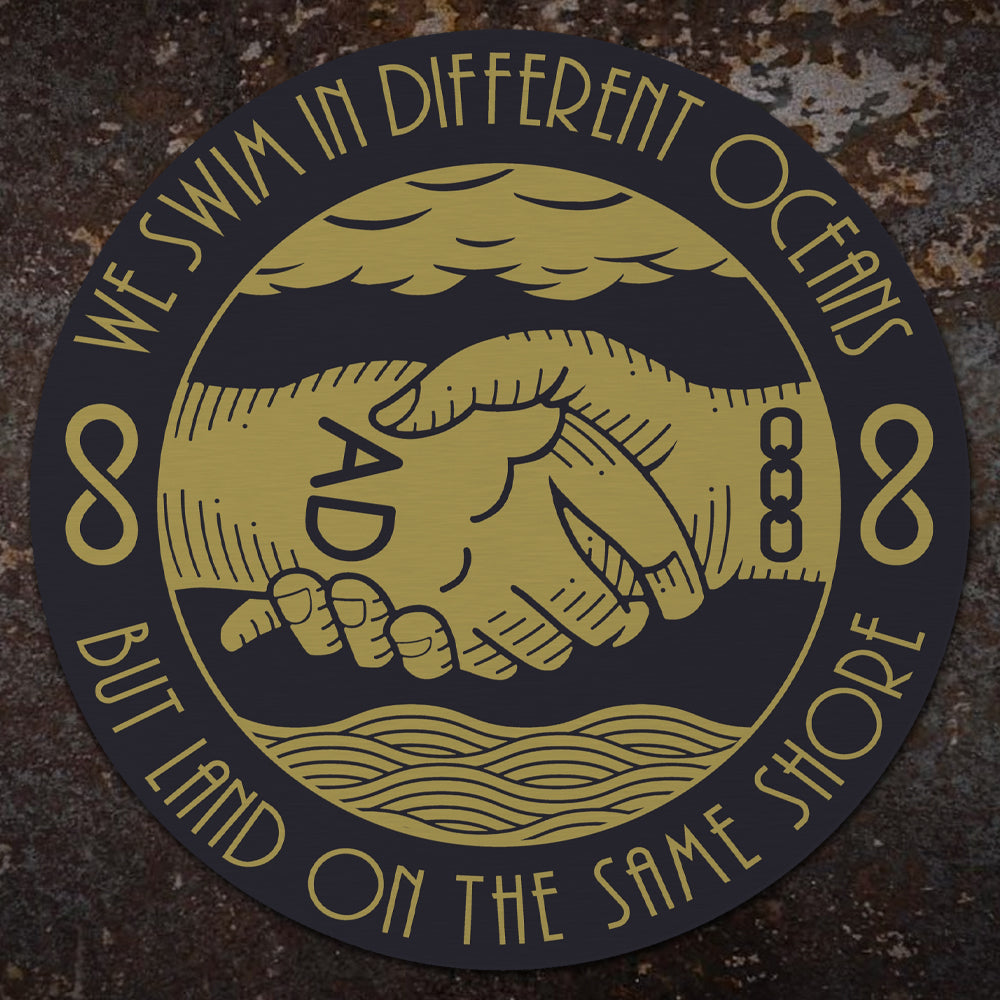 Two Oceans round rug