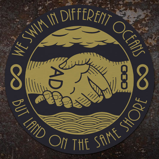 Two Oceans round rug