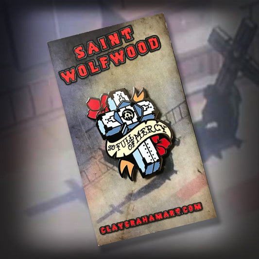 Saint Wolfwood 1.5" hard enamel pin
