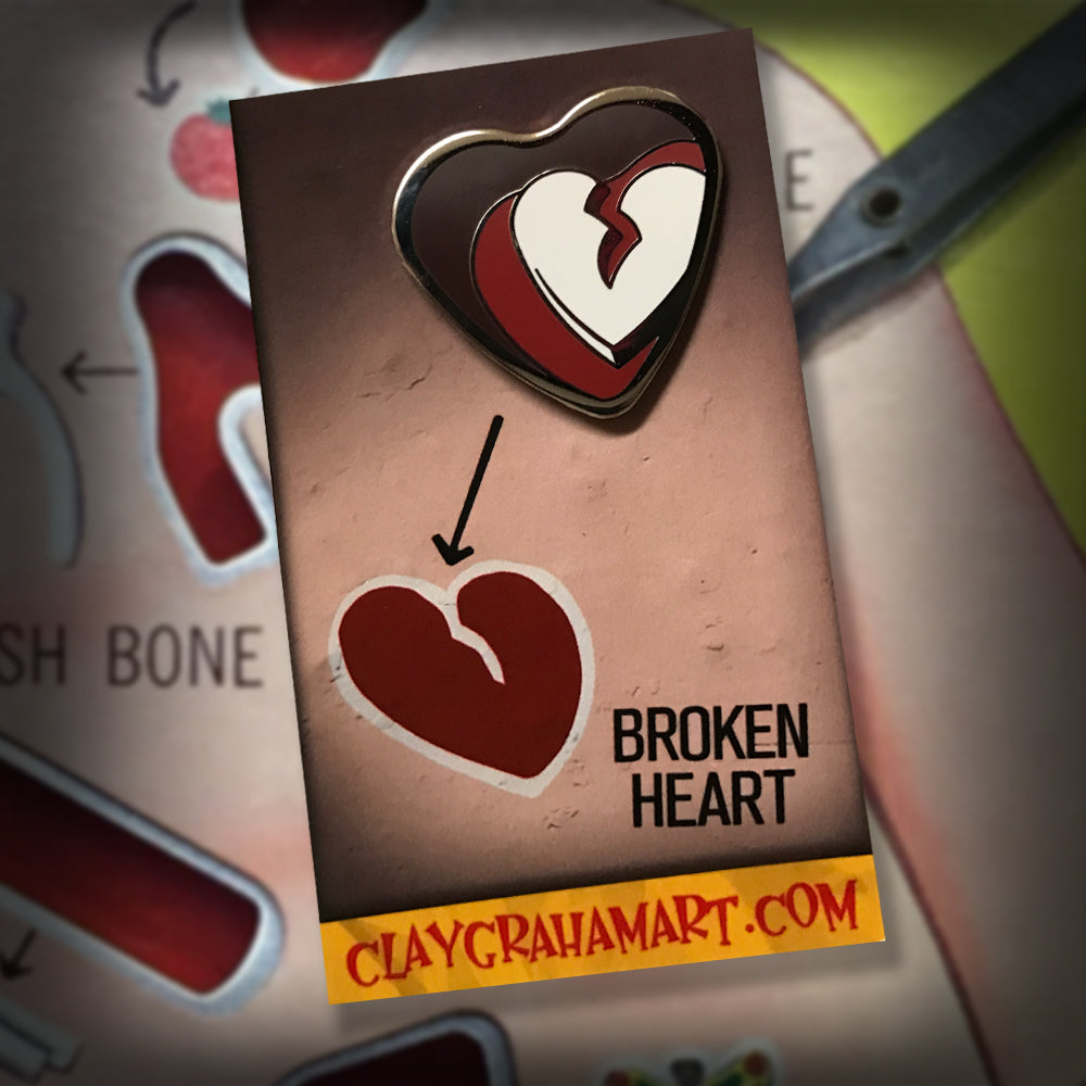 Broken Heart Surgery 1.25" Hard Enamel Pin