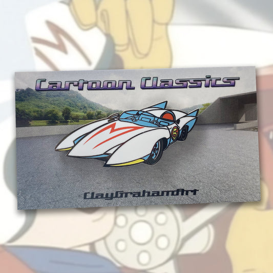 Cartoon Classics Mach 5 2" Hard Enamel Pin