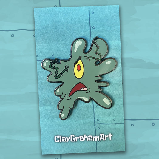 Plankton Squish 1.75" Hard Enamel Pin