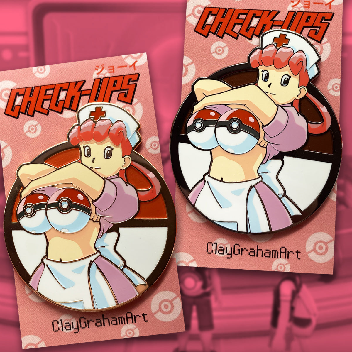 Check-Ups 2.5" hard enamel pin