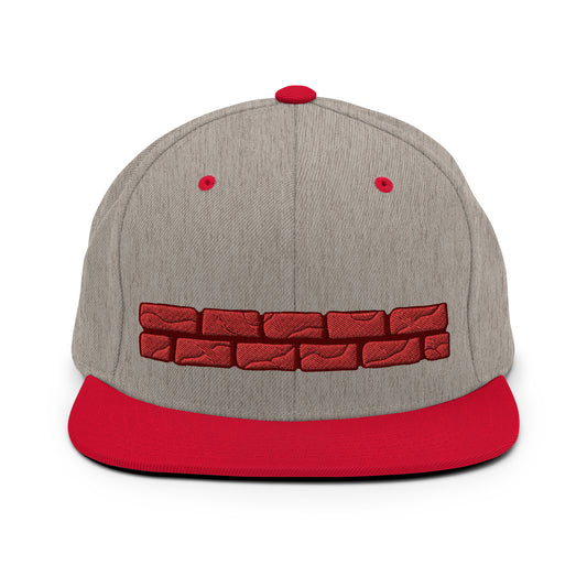 Brick Wall Peeker snapback hat