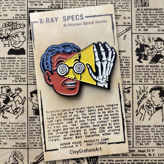 Protect Ya Specs 1.75" soft enamel pin