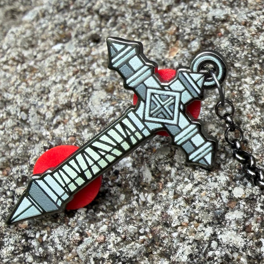 Vampire Killer 1.75"/0.75" Hard Enamel Pin w/ chain