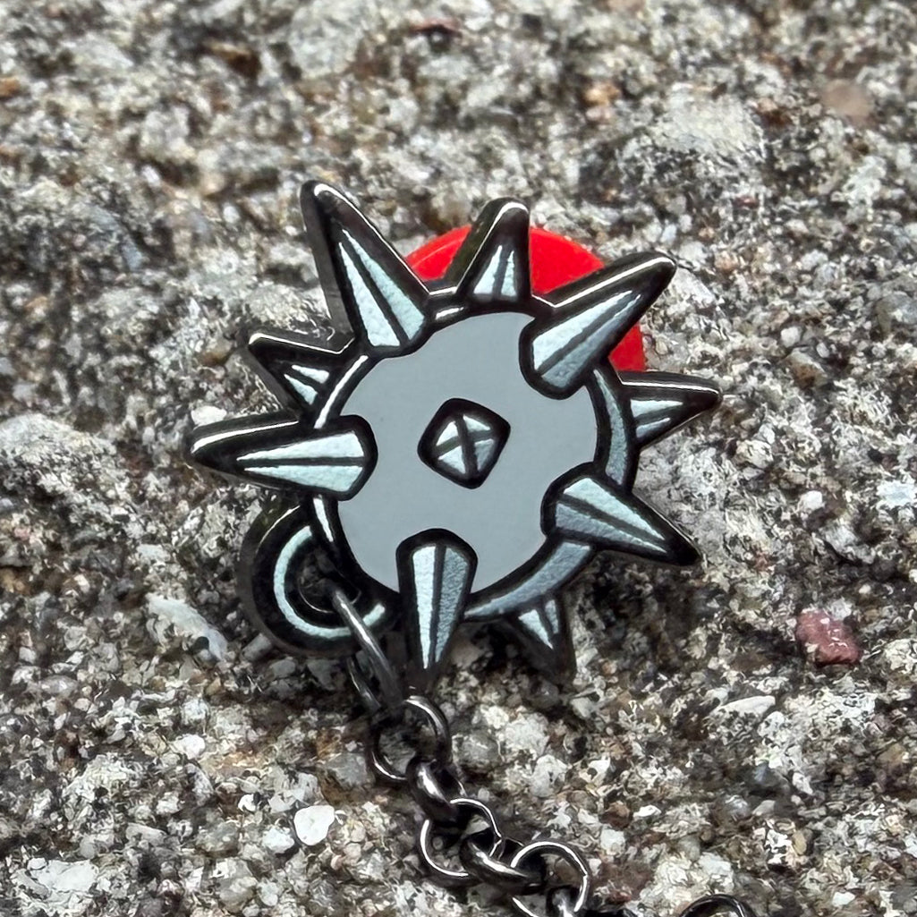 Vampire Killer 1.75"/0.75" Hard Enamel Pin w/ chain