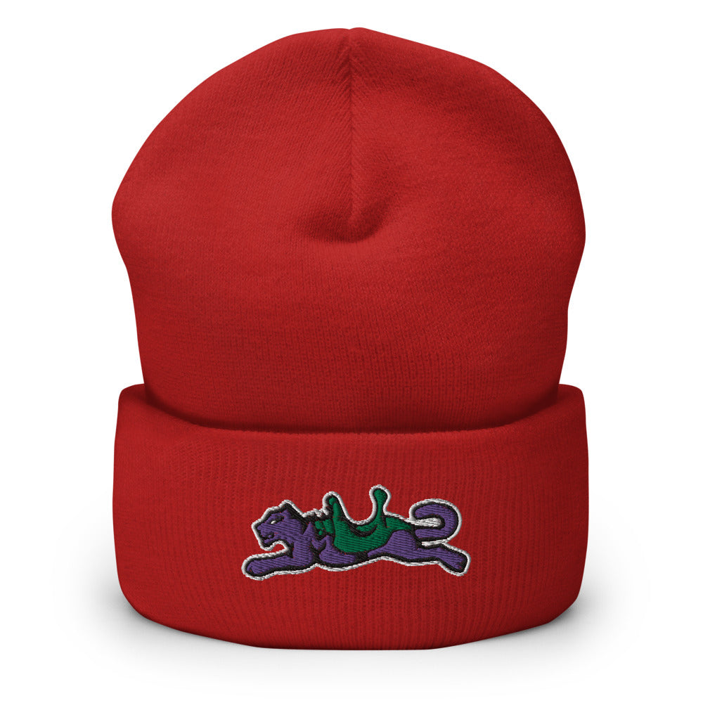 La Panthère embroidered beanie