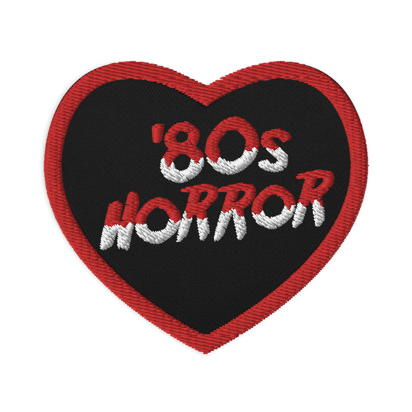I Heart 80s Horror patch – ClayGrahamArt