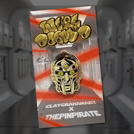 We're DOOM'd 1.25" hard enamel pin