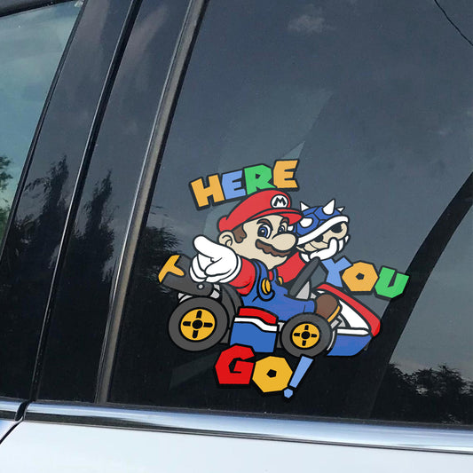Here You Go! die-cut vinyl sticker