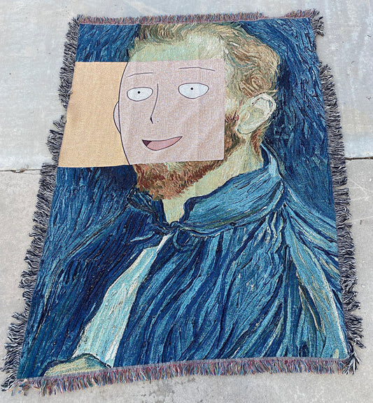 One Ear Man 60" x 80" woven blanket