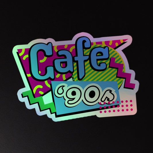 Cafe '90s holographic sticker