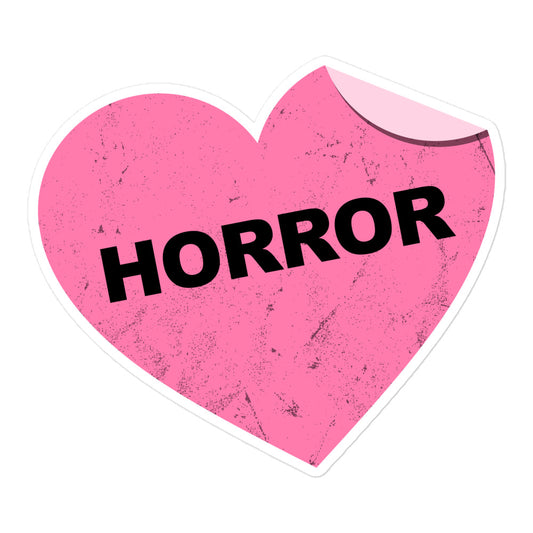 Horror Section Heart PINK vinyl sticker