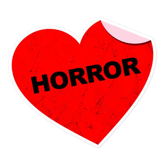 Horror Section Heart RED vinyl sticker