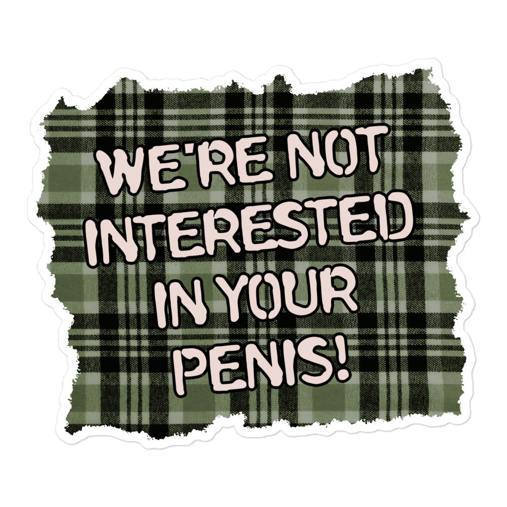 Interested Sticker Not Interested vinyl sticker – ClayGrahamArt