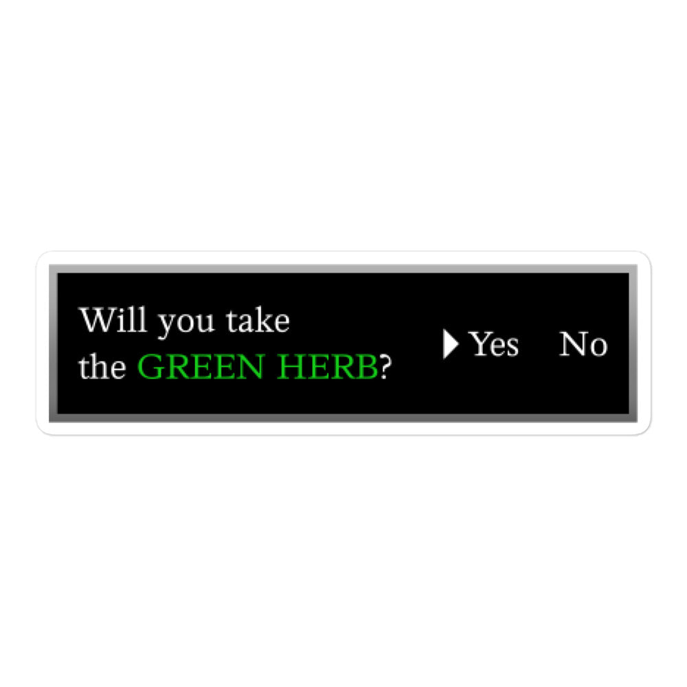 Green Herb vinyl sticker