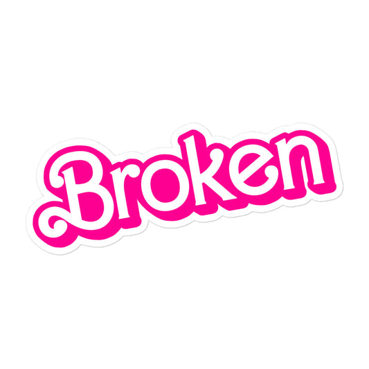 Broken vinyl sticker