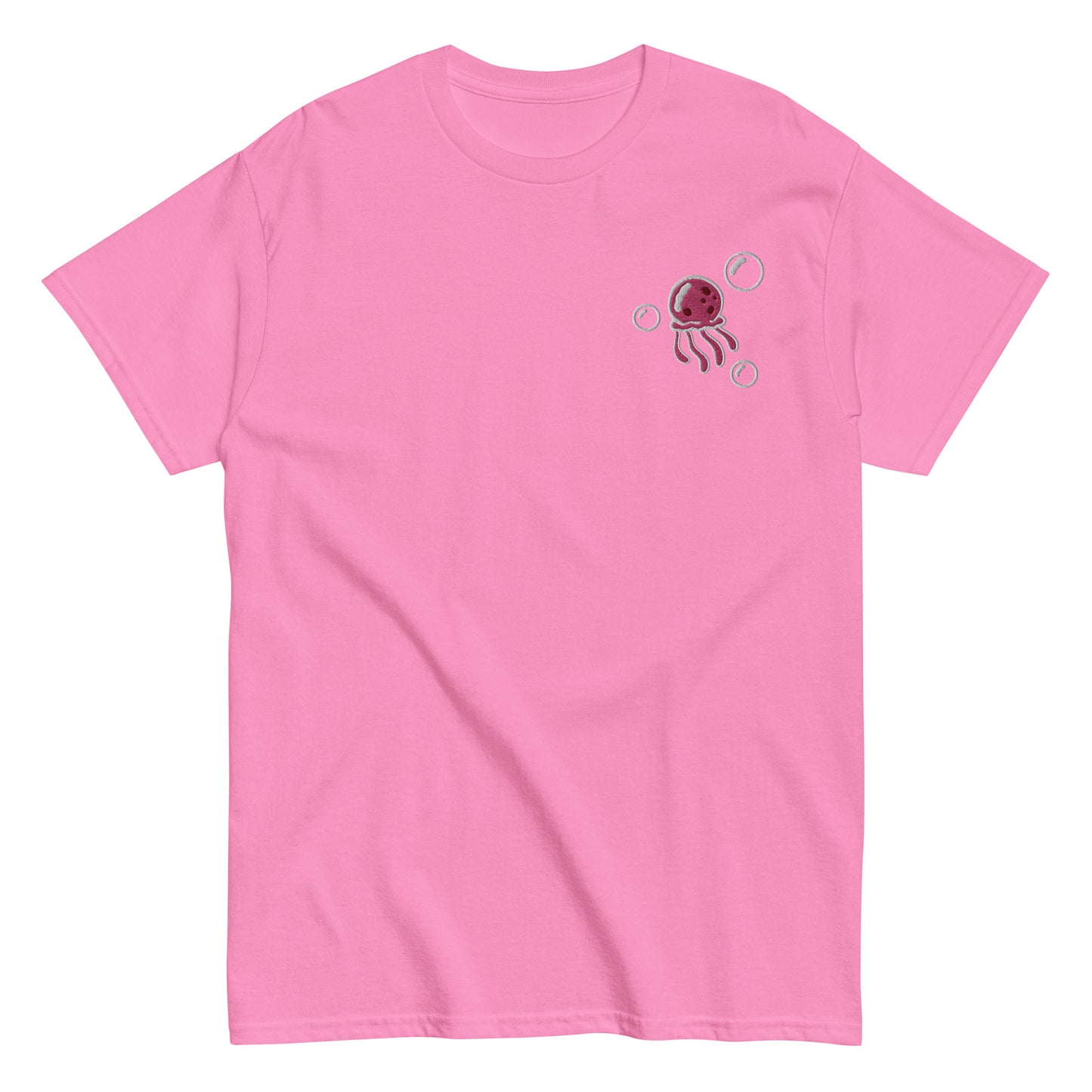 Jellyfish PINK embroidered t-shirt