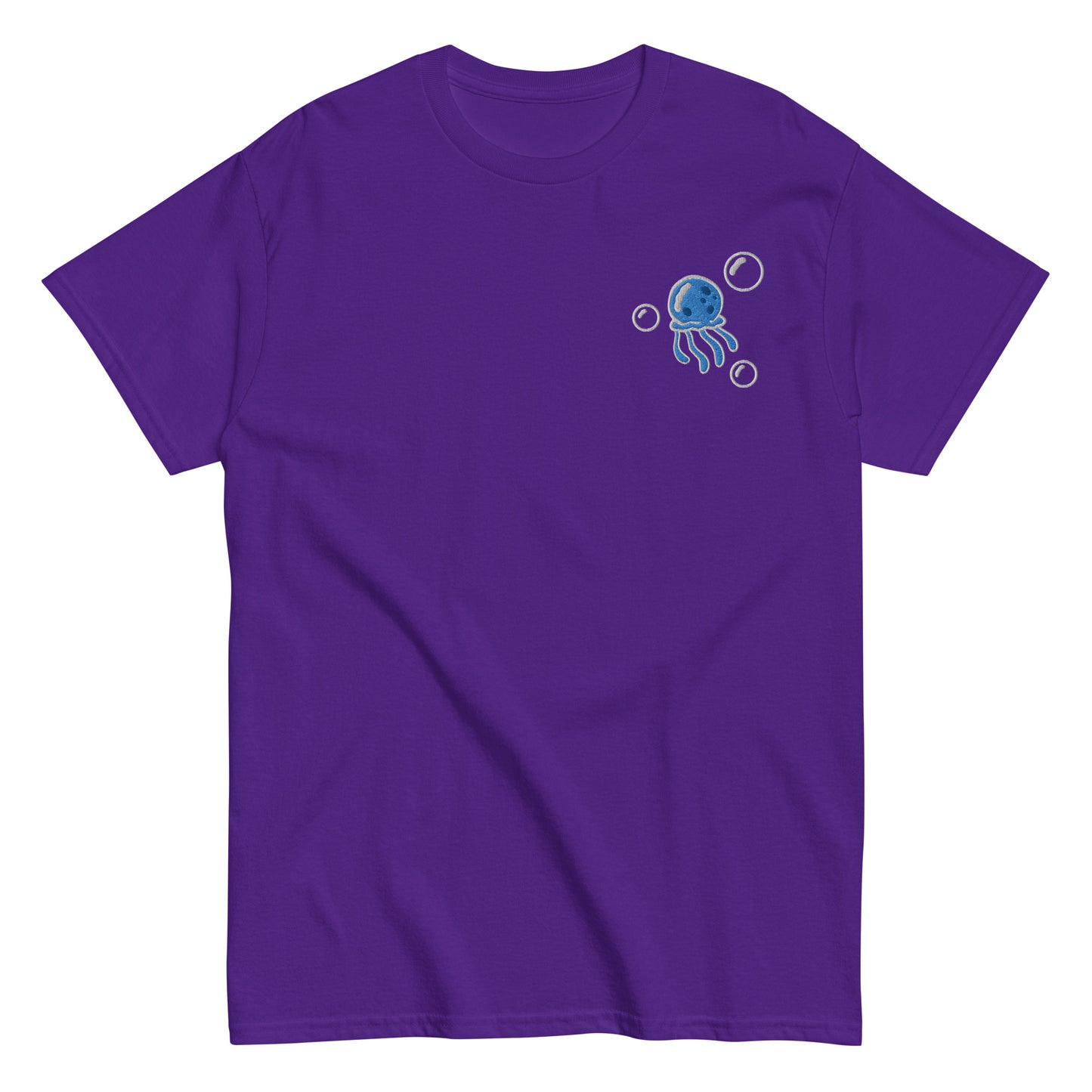 Jellyfish BLUE embroidered t-shirt