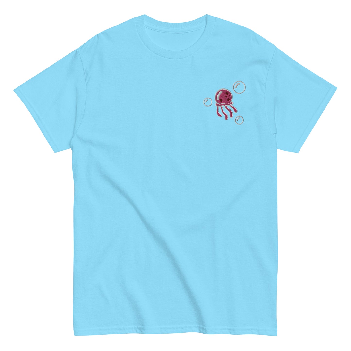 Jellyfish PINK embroidered t-shirt