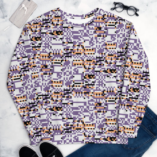 Life's A Glitch allover print crewneck sweatshirt