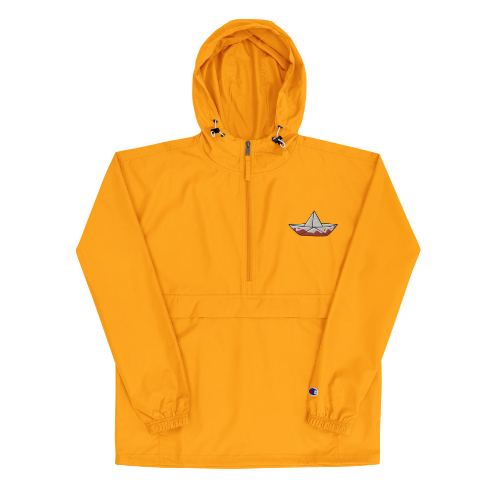We All Float embroidered packable Champion anorak