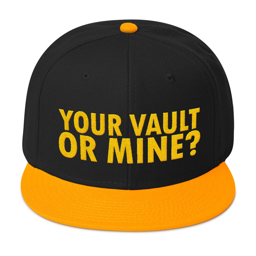 Your Vault or Mine? black/gold variant snapback