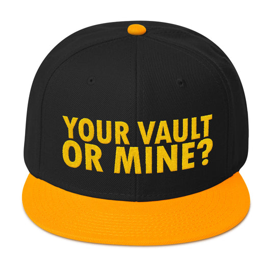 Your Vault or Mine? black/gold variant snapback