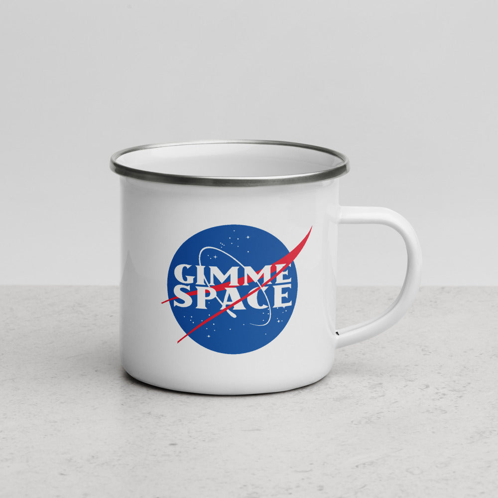Gimme Space enamel mug