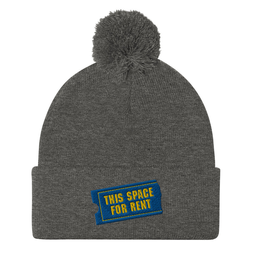 This Space For Rent beanie with pom