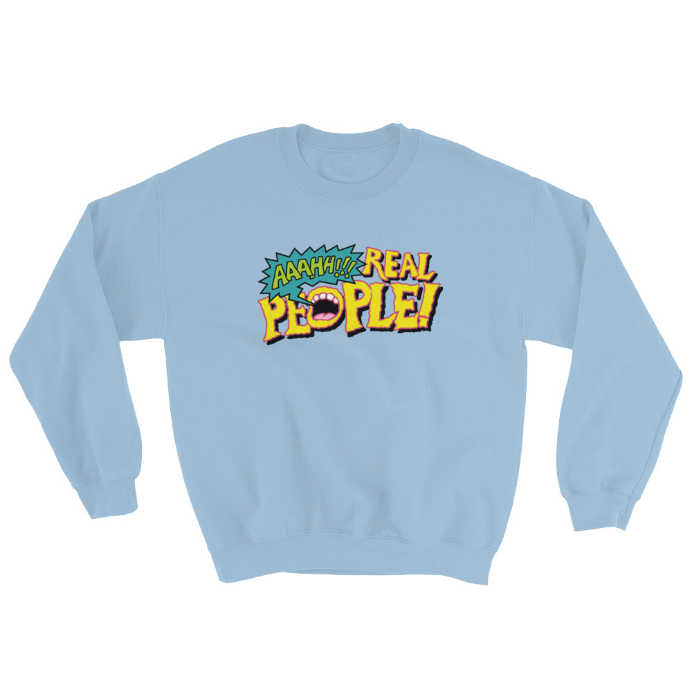 AAAHH!!! Real People! crewneck sweatshirt