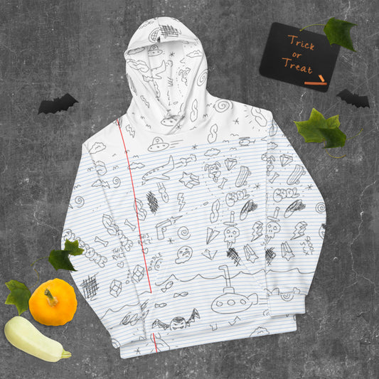 Doodle Bored allover print hoodie