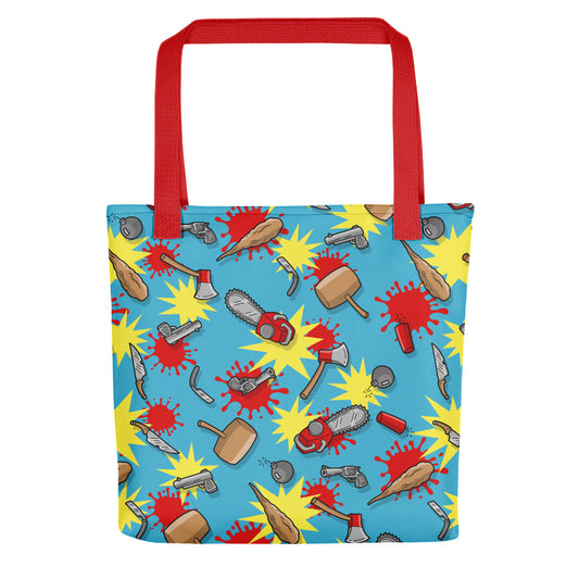 Bite & Fight allover print tote