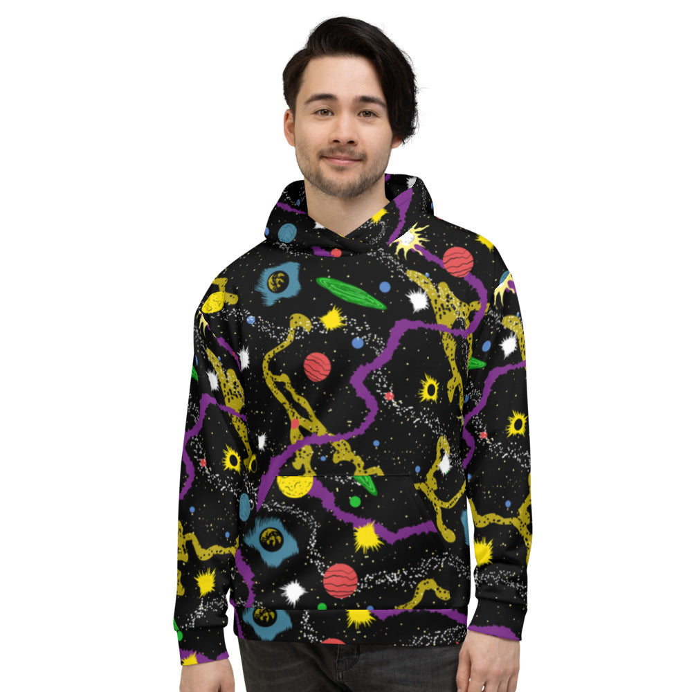 Celestial allover print pullover hoodie