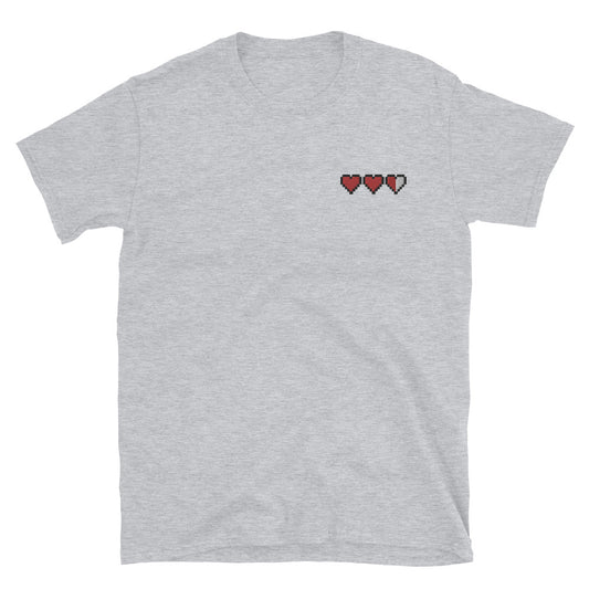 Pixel Hearts embroidered t-shirt