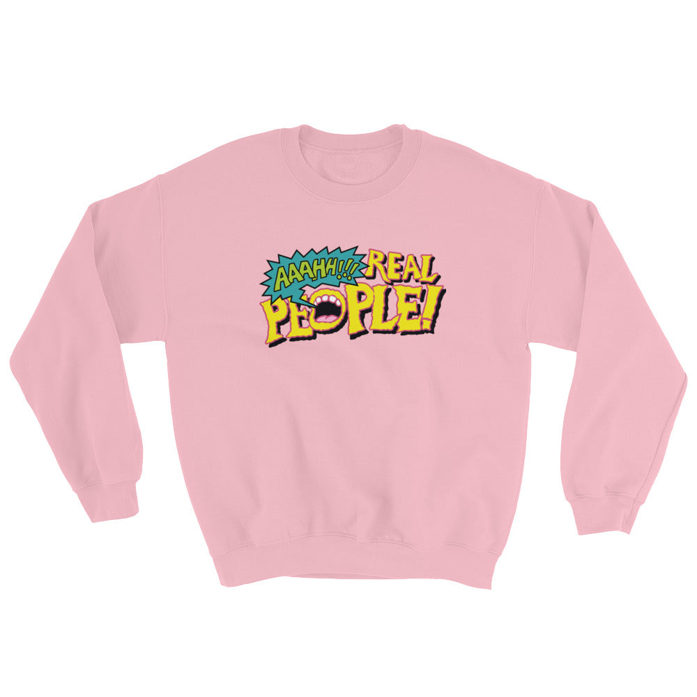 AAAHH!!! Real People! crewneck sweatshirt