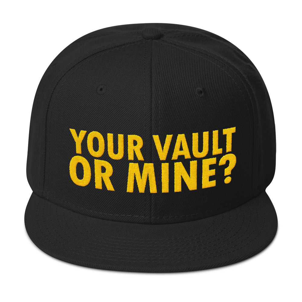 Your Vault or Mine? black/gold variant snapback
