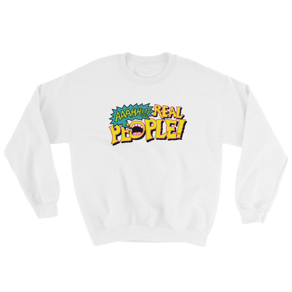 AAAHH!!! Real People! crewneck sweatshirt